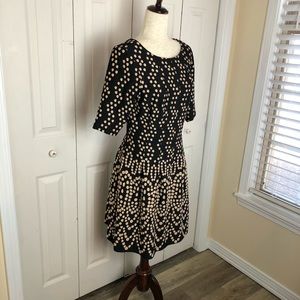 Gabby Skye Black Dotted Dress